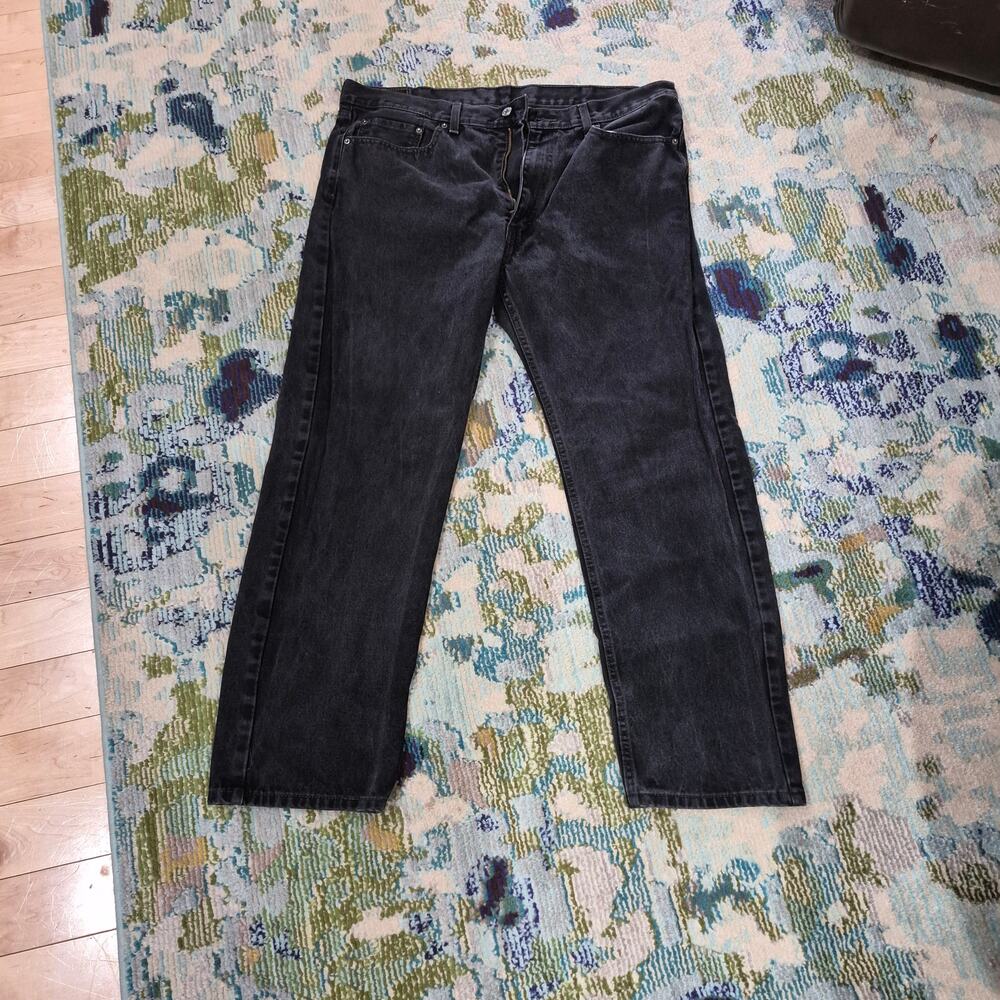 Levi's 505 straight-leg jeans classic blac red tab mens size 40 X 32
